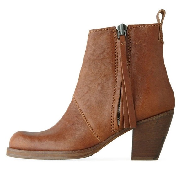 ACNE STUDIOS Pistol Short Boot Chesnut 36/6 - Picture 1 of 10